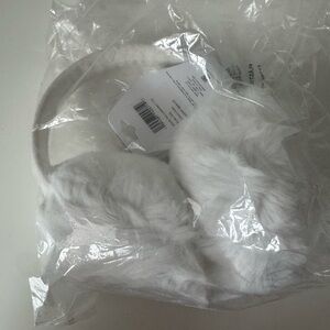 Laundry Faux Fur Earmuffs White Fluffy One Size